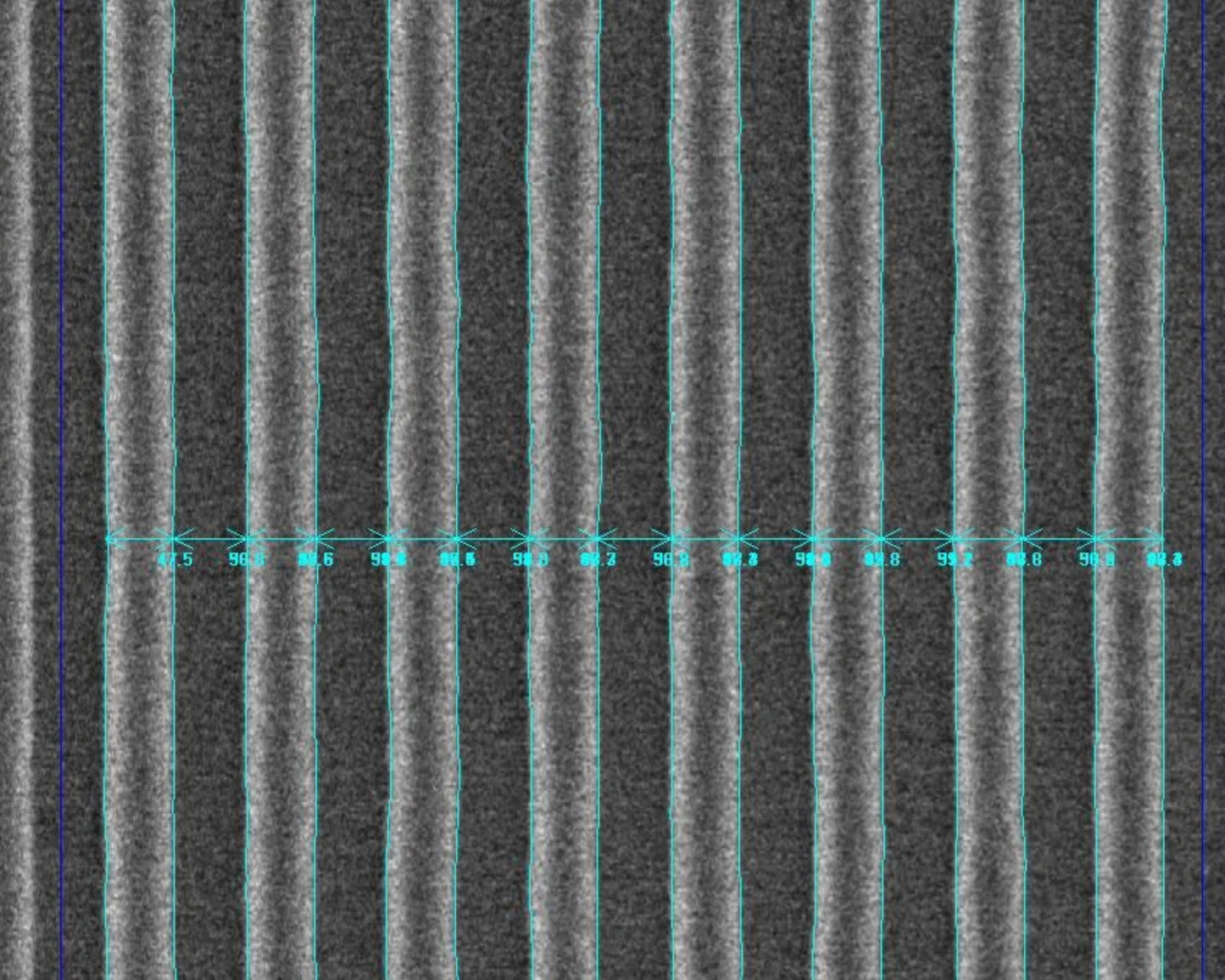 Chip-AMAG7 Hardmask LineSpace, 100 nm depth, L50P100 anchor target