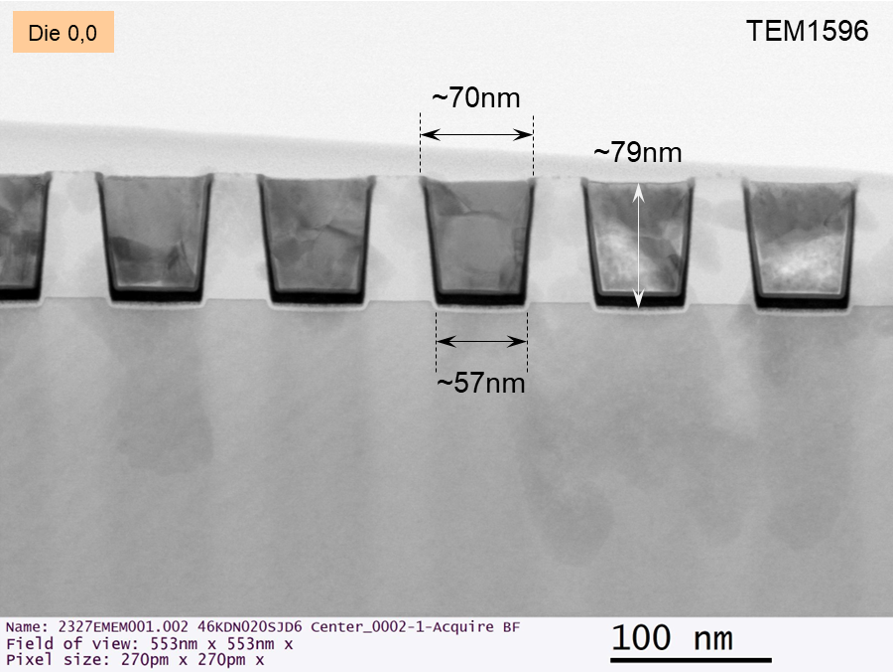 Cu CMP on AMAG7 Hardmask LineSpace