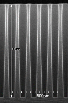 AMAG6 HARhole, 1.0 µm depth, SiO2 on Si, C60P120 anchor target