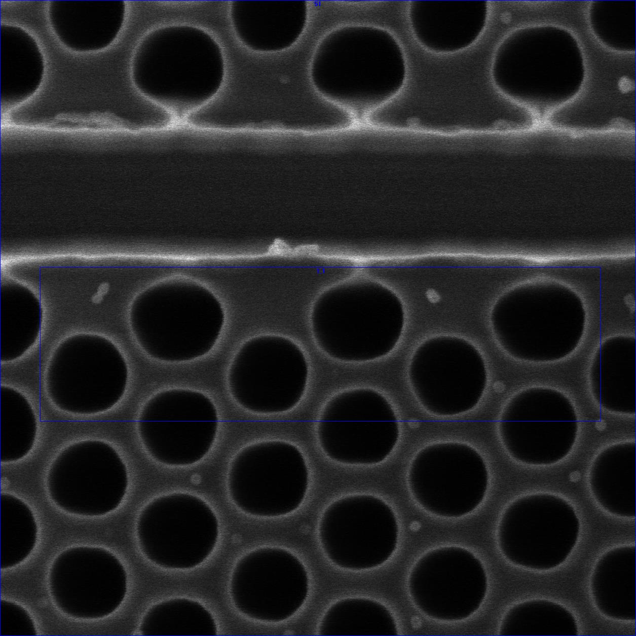 AMAG7 HARhole, 1.5 µm depth, SiO2 on Si, C60P120 anchor target