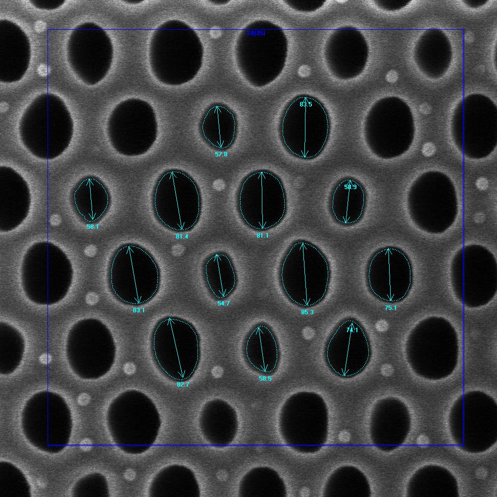 AMAG7 HARhole, 1.5 µm depth, SiO2 on Si, C60P120 anchor target